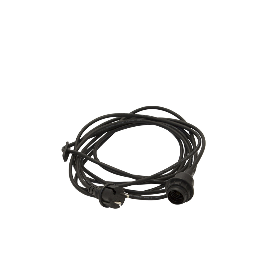 Lampupphäng Utomhus E27 5m Svart