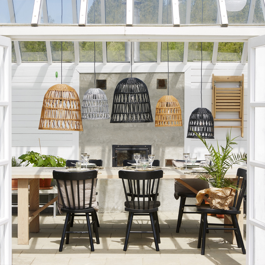 Lampupphäng Utomhus E27 5m Svart