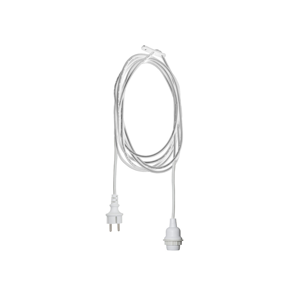 Lampupphäng Utomhus E27 5m Vit