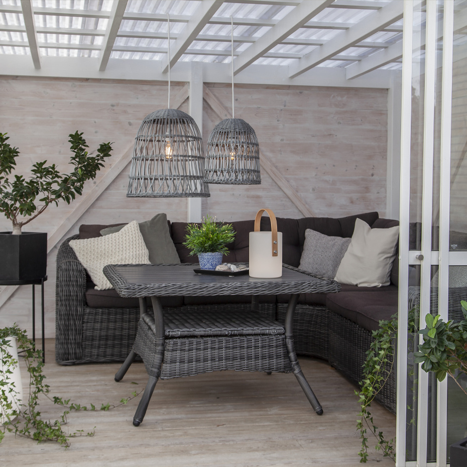 Lampupphäng Utomhus E27 2,5m Vit