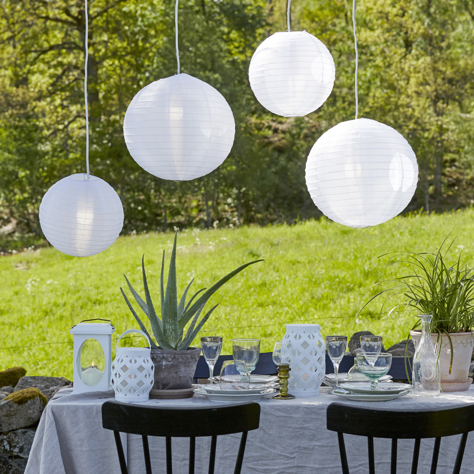 Lampupphäng Utomhus E27 2,5m Vit