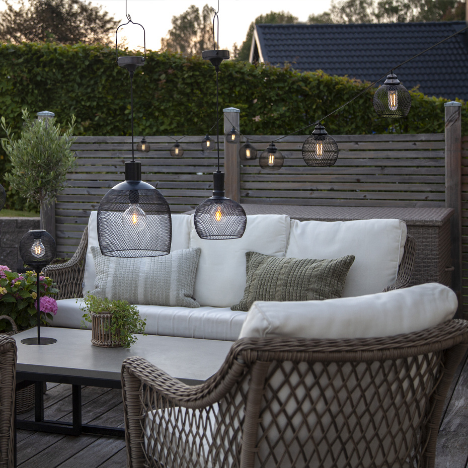 Sunlight Solcellslampa Ø29cm Svart