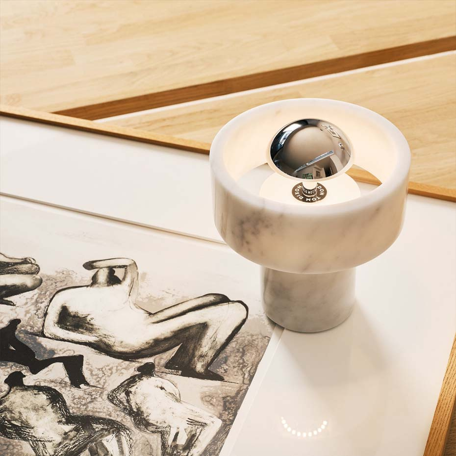 Stone Portable LED Bordslampa Silver