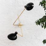 VV Cinquanta Twin Vägglampa Brass/Black VV Cinquanta Twin Vägglampa Brass/Black