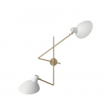 VV Cinquanta Twin Vägglampa Brass/White VV Cinquanta Twin Vägglampa Brass/White