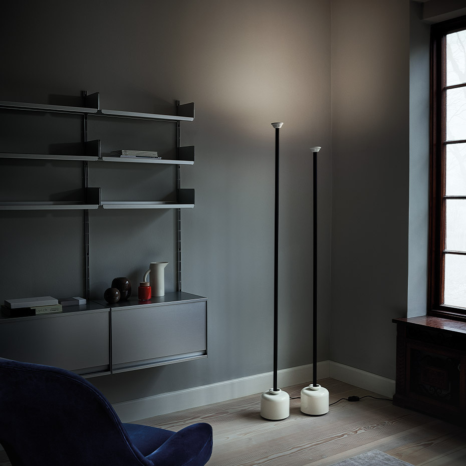 Model 1095-2 Golvlampa 185cm Black/White