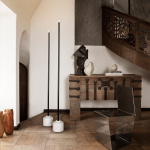 Model 1095-2 Golvlampa 185cm Black/White Model 1095-2 Golvlampa 185cm Black/White