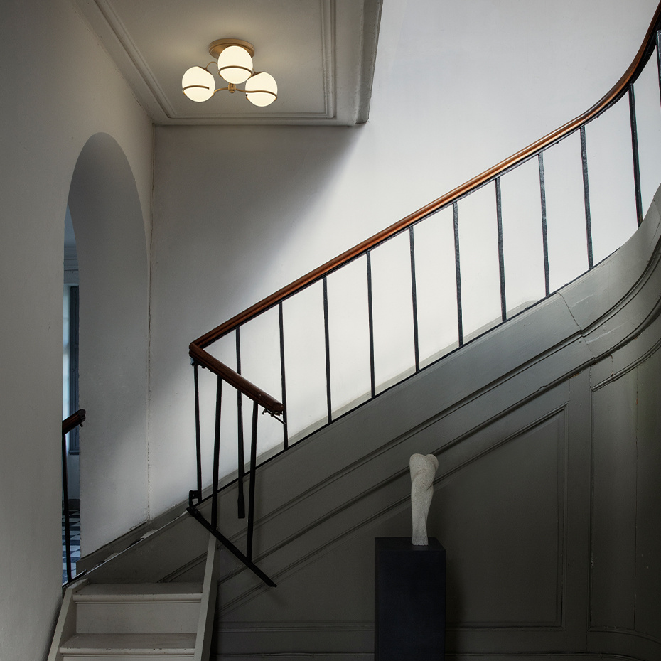 Model 2042/3 Taklampa Opal Glass/Champagne