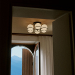 Model 2042/6 Taklampa Opal Glass/Black Model 2042/6 Taklampa Opal Glass/Black