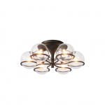 Model 2042/6 Taklampa Transparent Glass/Black Model 2042/6 Taklampa Transparent Glass/Black