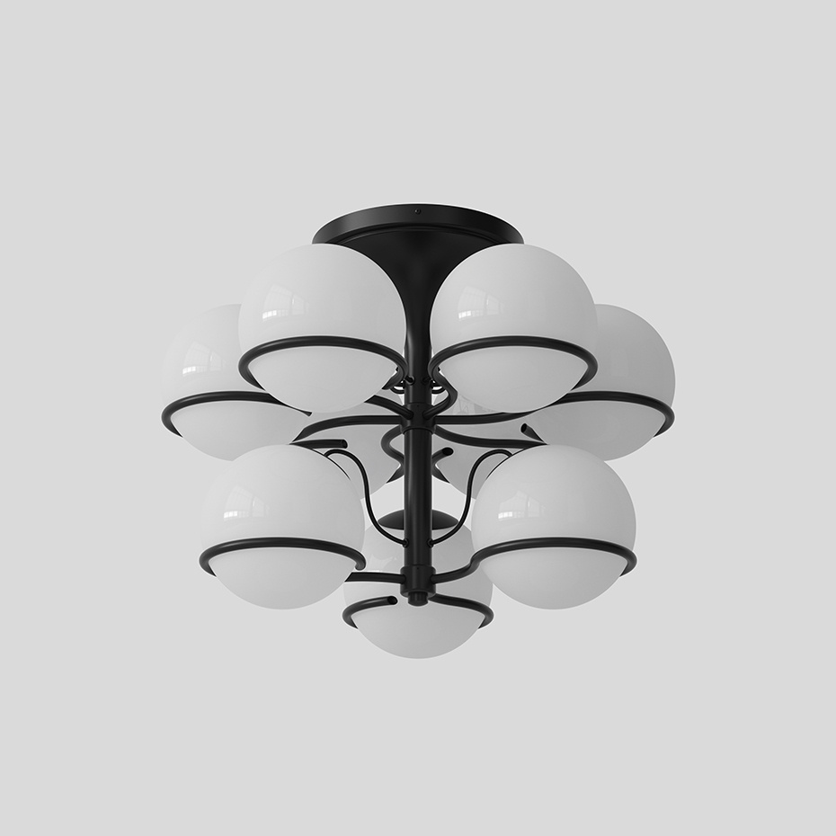 Model 2042/9 Taklampa Opal Glass/Black