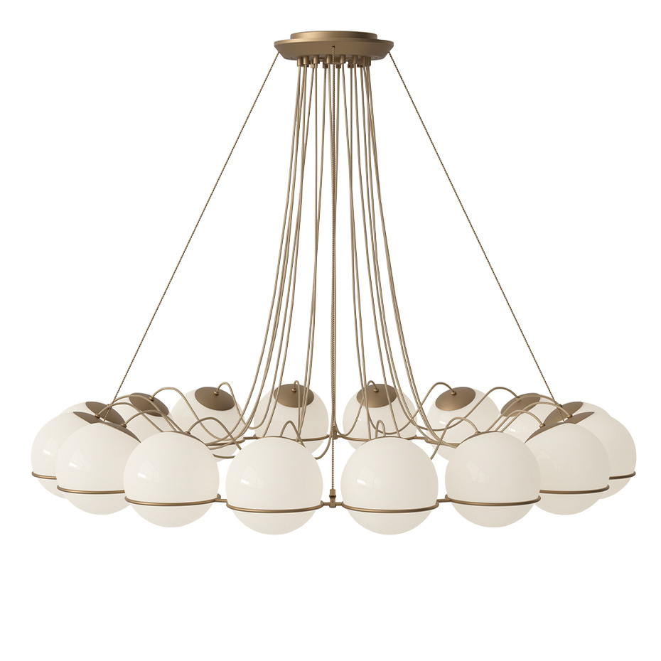 Model 2109/16/20 Ljuskrona Opal Glass/Champagne