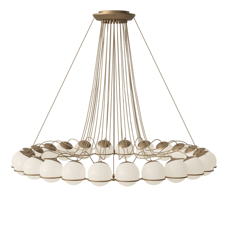 Model 2109/24/14 Ljuskrona Opal Glass/Champagne