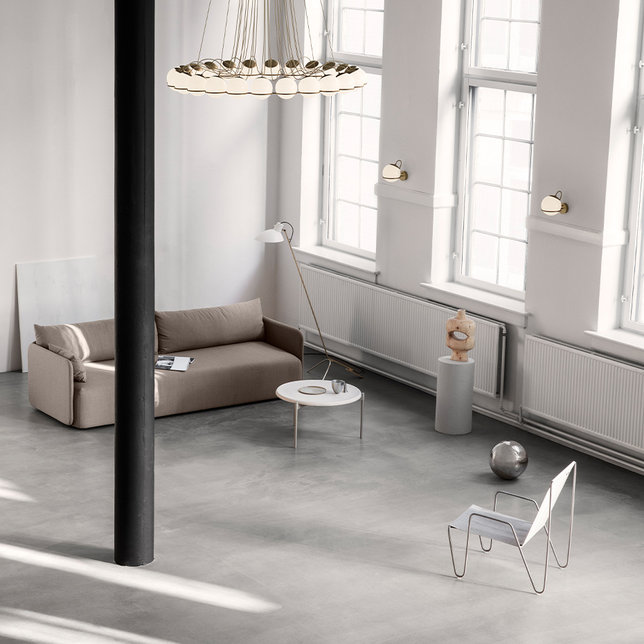 Model 238/1 SW Vägglampa Opal Glass/Champange