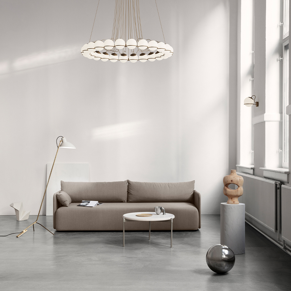 Model 237/1 Vägglampa Opal Glass/Champange