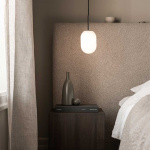 Noor Pendel Small Opalglas/Svart Krom Noor Pendel Small Opalglas/Svart Krom