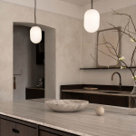 Noor Pendel Small Opalglas/Svart Krom Noor Pendel Small Opalglas/Svart Krom