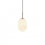 Noor Pendel Medium Opalglas/Svart Krom Noor Pendel Medium Opalglas/Svart Krom