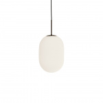 Noor Pendel Large Opalglas/Svart Krom Noor Pendel Large Opalglas/Svart Krom