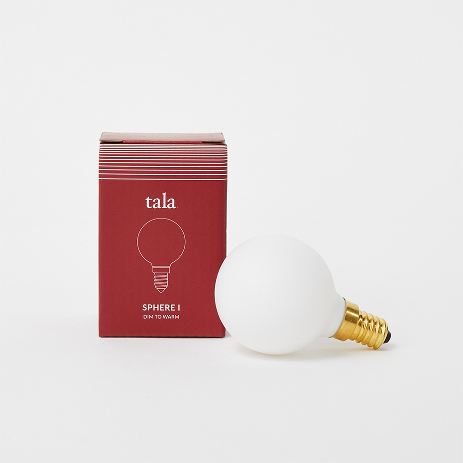 Sphere I LED Bulb 4W (=22W) 2000-2800K E14 Matte Porcelain