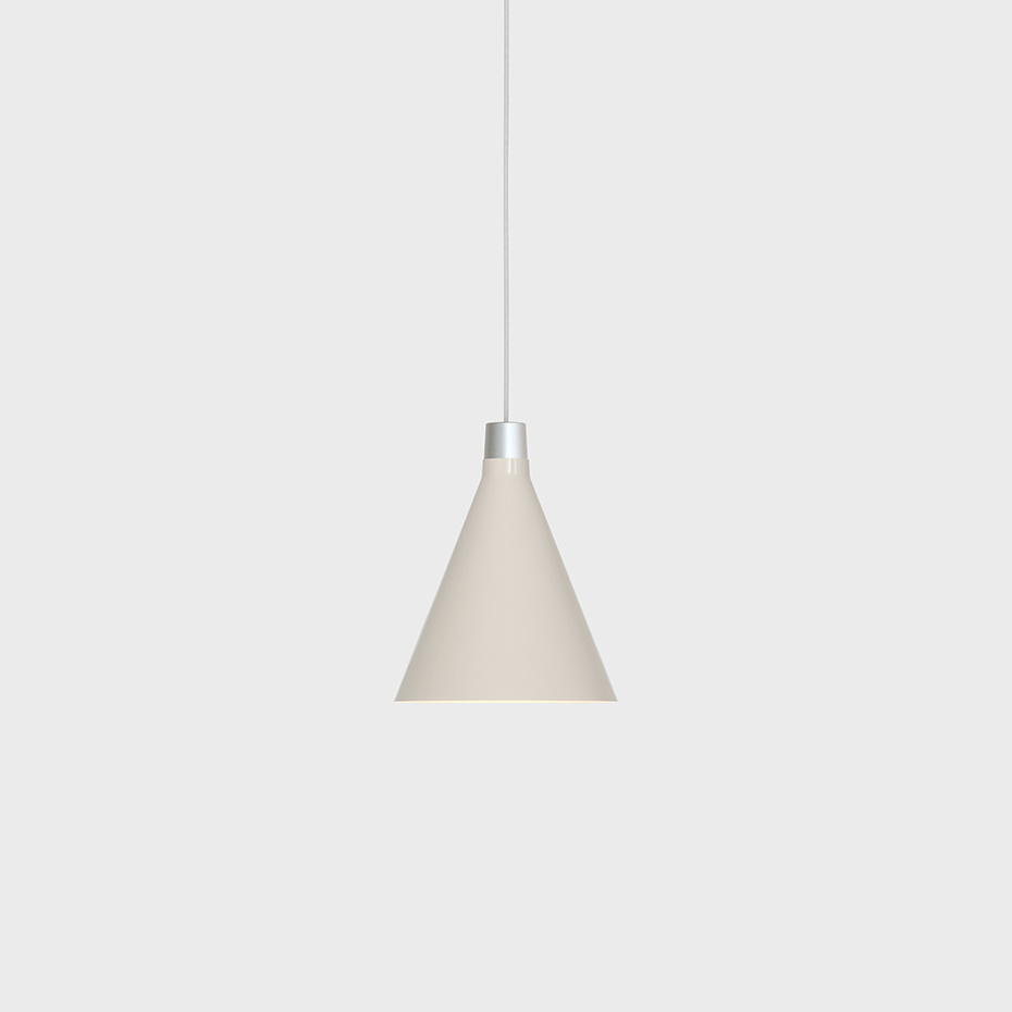 Bower Pendel Small Oyster White + Sphere III LED Blub