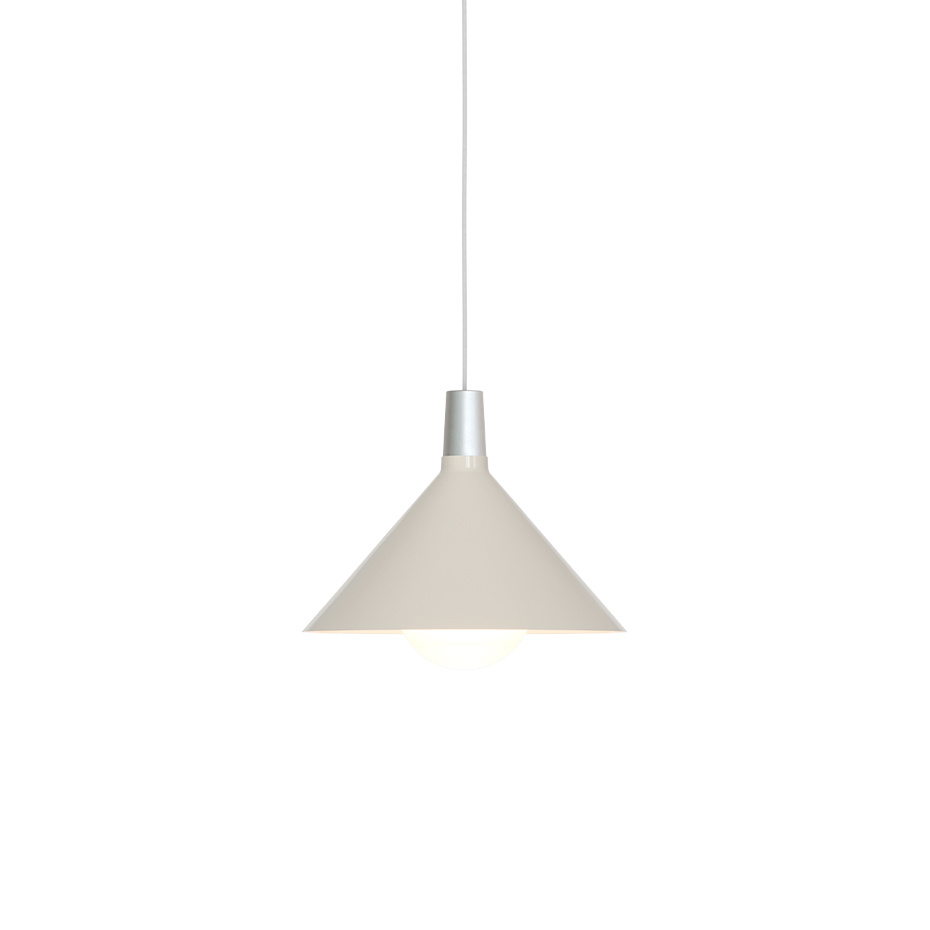Bower Pendel Medium Oyster White + Sphere IV LED Blub
