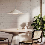 Bower Pendel Large Oyster White + Oval II LED Blub Bower Pendel Large Oyster White + Oval II LED Blub