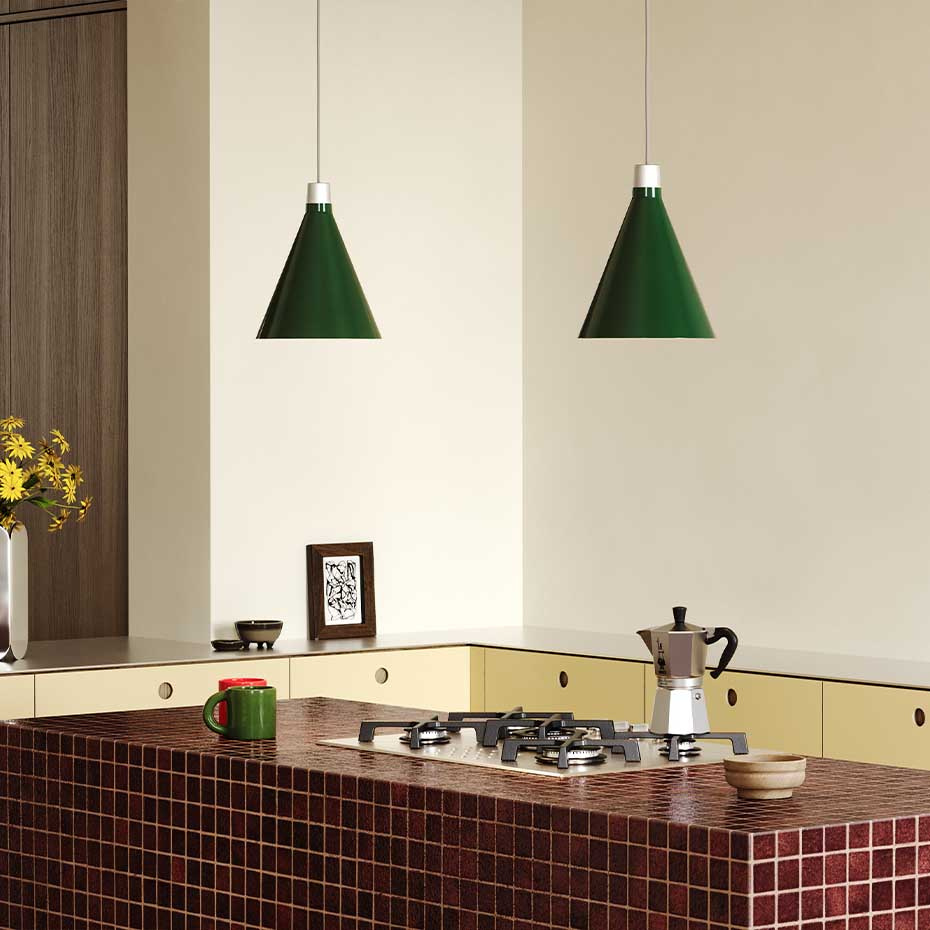 Bower Pendel Small Dark Green + Sphere III LED Blub