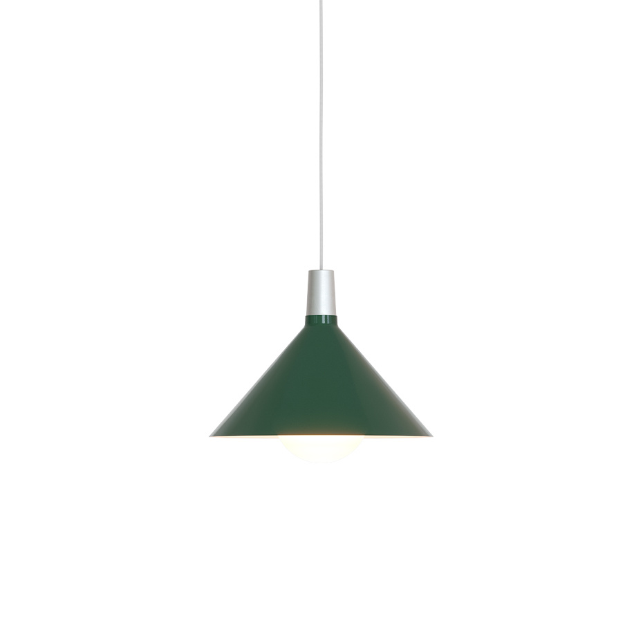 Bower Pendel Medium Dark Green + Sphere IV LED Blub