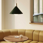 Bower Pendel Medium Dark Green + Sphere IV LED Blub Bower Pendel Medium Dark Green + Sphere IV LED Blub