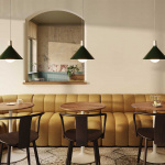 Bower Pendel Medium Dark Green + Sphere IV LED Blub Bower Pendel Medium Dark Green + Sphere IV LED Blub