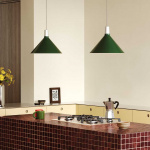 Bower Pendel Medium Dark Green + Sphere IV LED Blub Bower Pendel Medium Dark Green + Sphere IV LED Blub