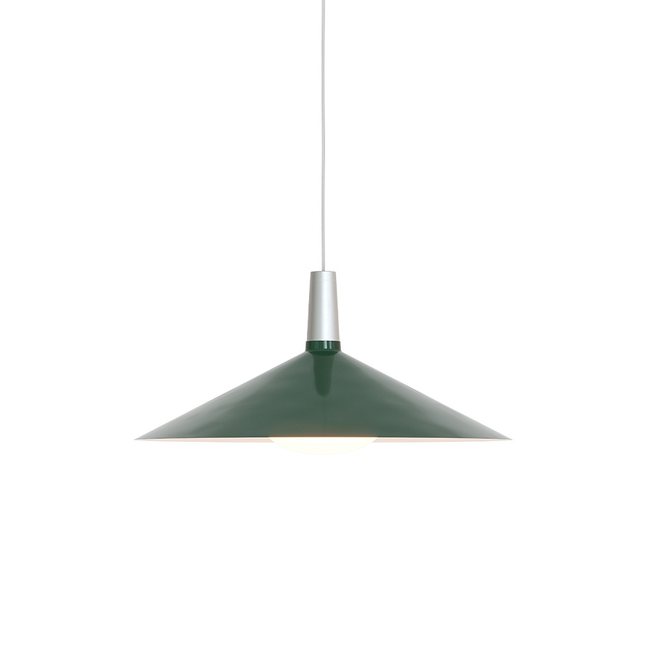 Bower Pendel Large Dark Green + Oval II LED Blub