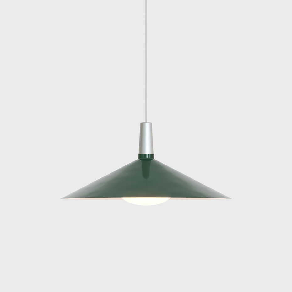 Bower Pendel Large Dark Green + Oval II LED Blub