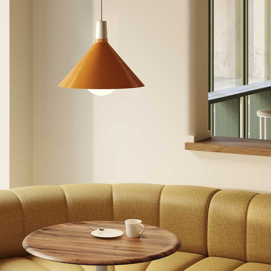 Bower Pendel Medium Yellow + Sphere IV LED Blub