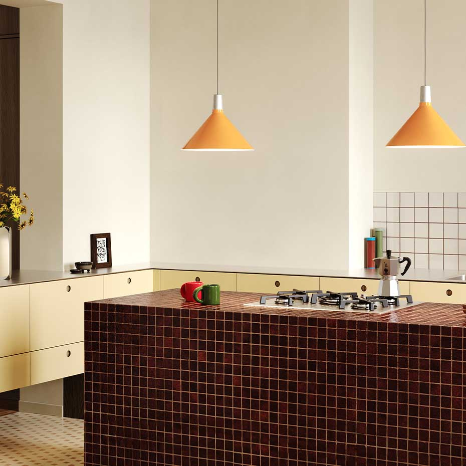 Bower Pendel Medium Yellow + Sphere IV LED Blub