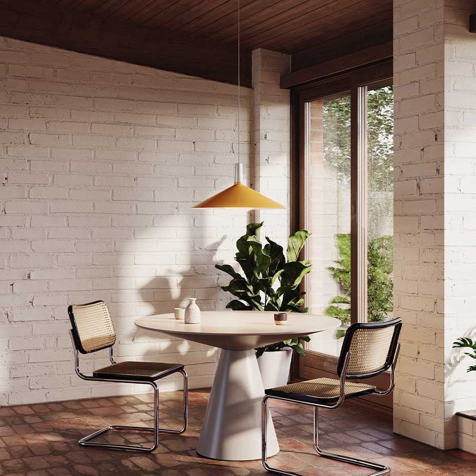 Bower Pendel Large Yellow + Oval II LED Blub