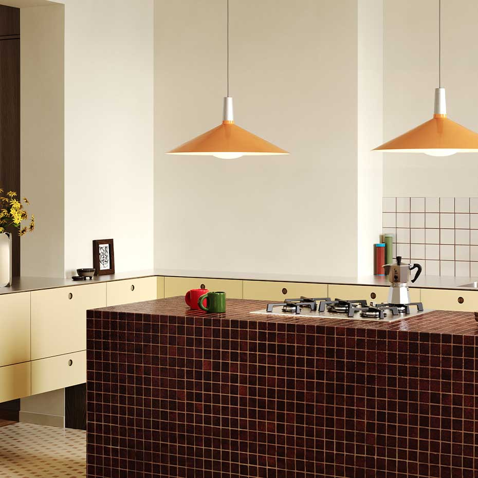 Bower Pendel Large Yellow + Oval II LED Blub