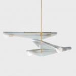 Sycamore 3 Ljuskrona Solid Brass & Dawn Grey Glass + Sphere III LED Bulbs Sycamore 3 Ljuskrona Solid Brass & Dawn Grey Glass + Sphere III LED Bulbs