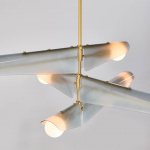 Sycamore 3 Ljuskrona Solid Brass & Dawn Grey Glass + Sphere III LED Bulbs Sycamore 3 Ljuskrona Solid Brass & Dawn Grey Glass + Sphere III LED Bulbs