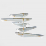 Sycamore 5 Ljuskrona Solid Brass & Dawn Grey Glass + Sphere III LED Bulbs Sycamore 5 Ljuskrona Solid Brass & Dawn Grey Glass + Sphere III LED Bulbs