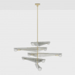 Sycamore 5 Ljuskrona Solid Brass & Dawn Grey Glass + Sphere III LED Bulbs Sycamore 5 Ljuskrona Solid Brass & Dawn Grey Glass + Sphere III LED Bulbs