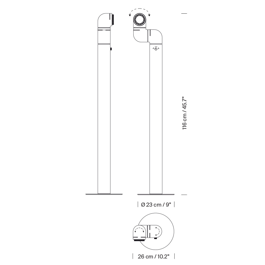 Tatu Golvlampa Pure Red