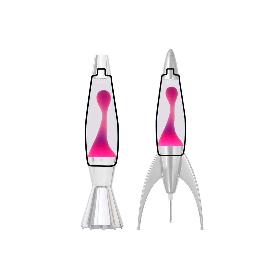 Mathmos Reservflaska Till Astro Baby/Telstar Lavalampa Clear/Pink