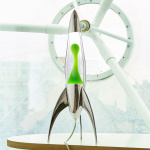 Telstar Lavalampa Silver Clear/Green Telstar Lavalampa Silver Clear/Green