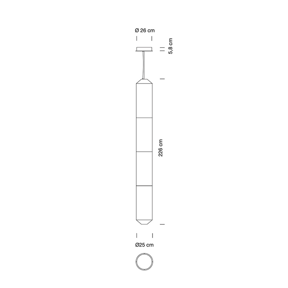 Tekiò Vertical P4 Pendel Washi Japanese Paper