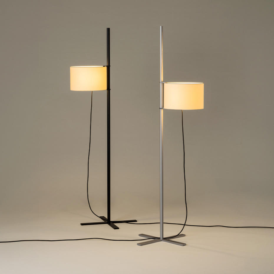 TMA Golvlampa Matt Black/White Parchment