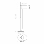 TMD Golvlampa Satin Nickel/White Parchment TMD Golvlampa Satin Nickel/White Parchment