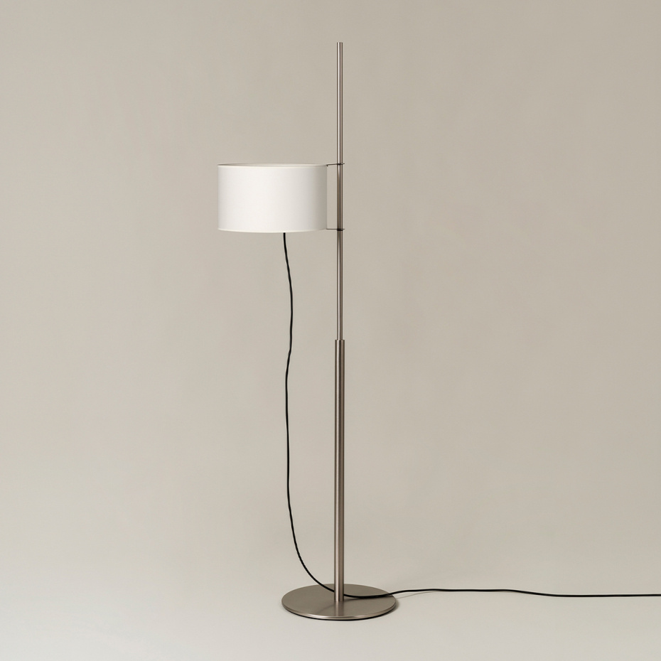 TMD Golvlampa Satin Nickel/White Parchment