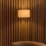 TMD Golvlampa Satin Nickel/White Parchment TMD Golvlampa Satin Nickel/White Parchment